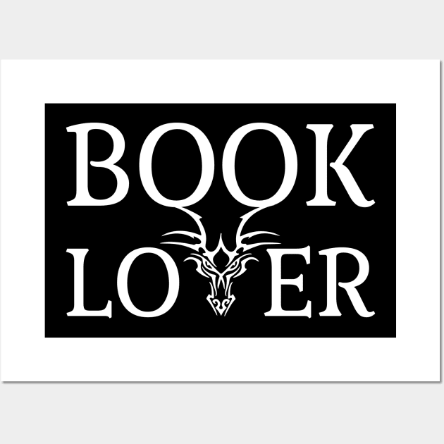 Book Lover Fantasy Dragon Wall Art by All About Nerds